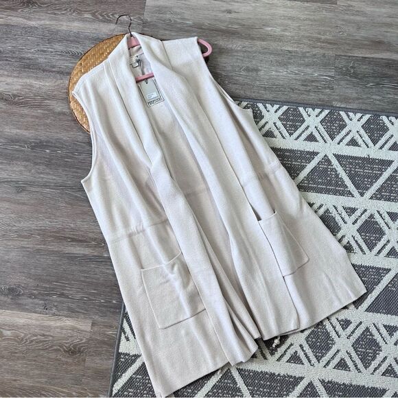 Nwt barefoot dreams cozychic‎ ultra lite shawl vest sand dune women’s plus sz 2x - Picture 2 of 7